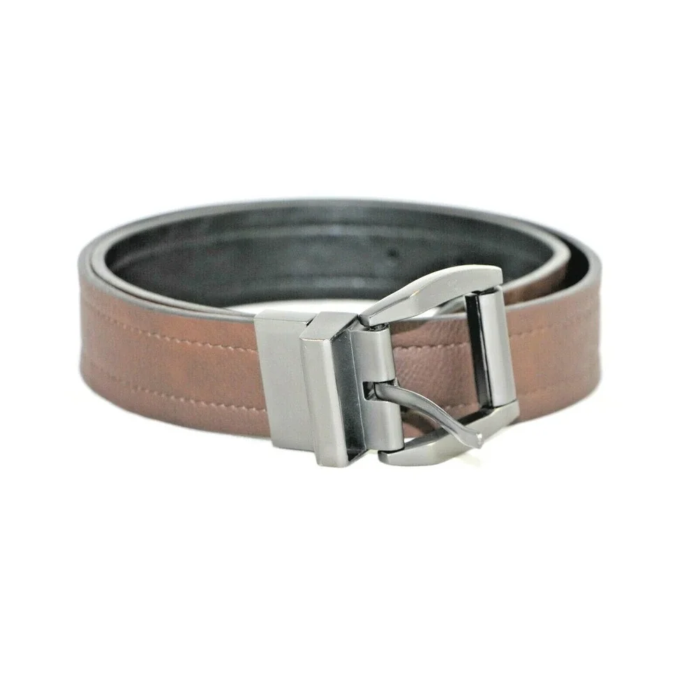 Brown Leather Core Belt Mens 32/34 Gunmetal Buckle